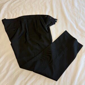 John Henry Pants Men's Black Dress Slacks Straight Leg Pleated